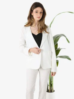 Frenetika Blazer donna con bottone - bianco