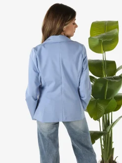 Frenetika Blazer donna con bottone - azzurro