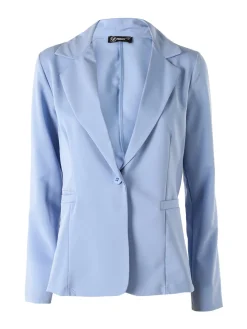Frenetika Blazer donna con bottone - azzurro