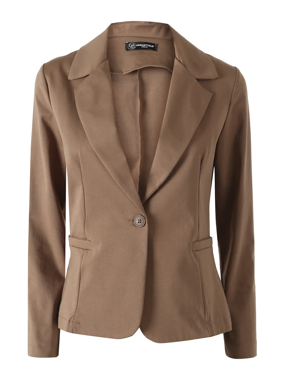 Frenetika Blazer donna monobottone - marrone