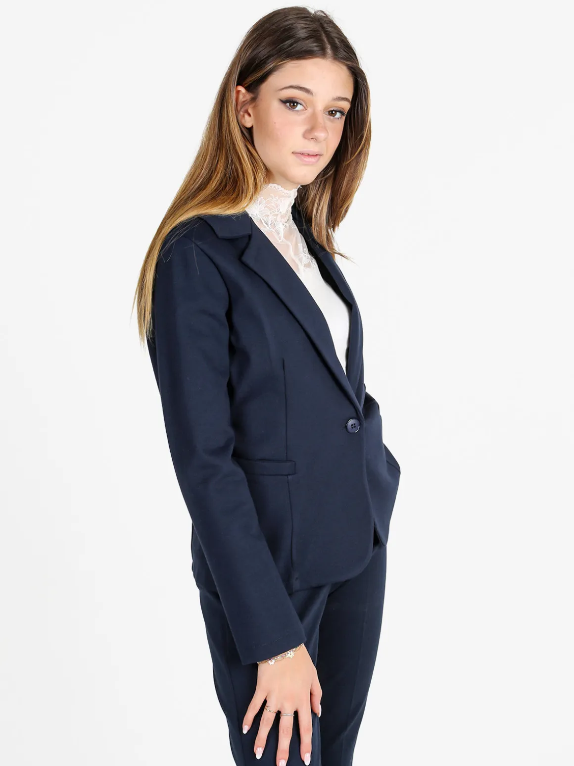 Frenetika Blazer donna monobottone - blu