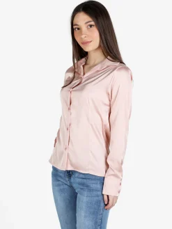 Frenetika Camicia donna effetto seta a maniche lunghe
