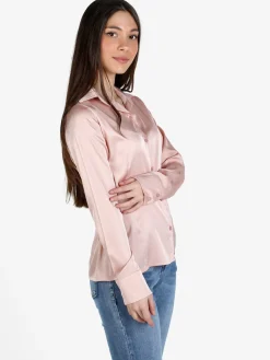 Frenetika Camicia donna effetto seta a maniche lunghe
