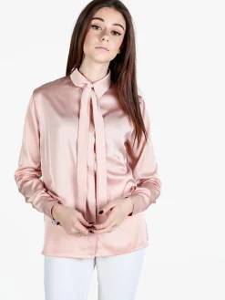Frenetika Camicia donna effetto raso con cravattino