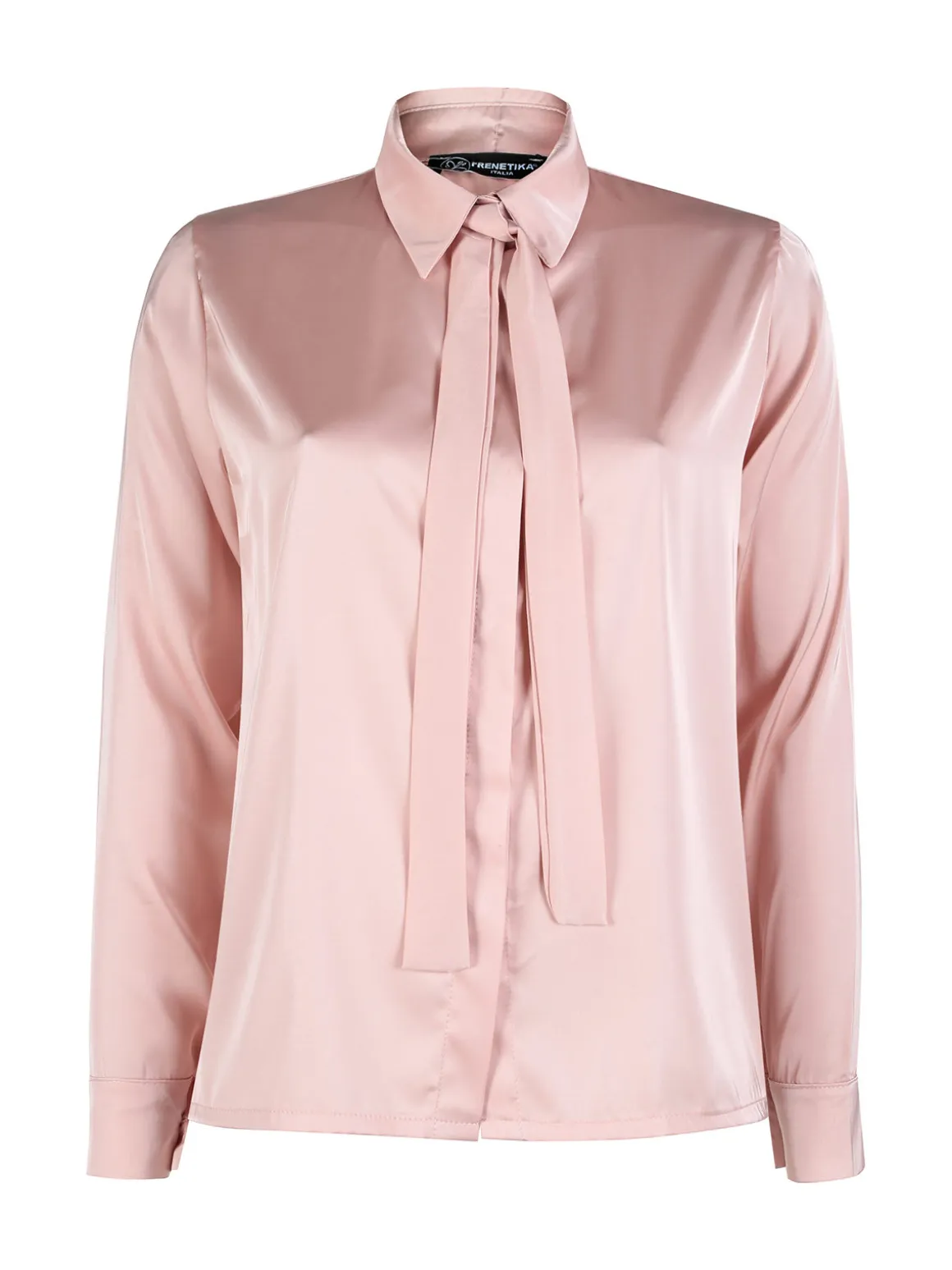 Frenetika Camicia donna effetto raso con cravattino