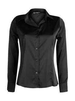 Frenetika Camicia donna effetto seta a maniche lunghe