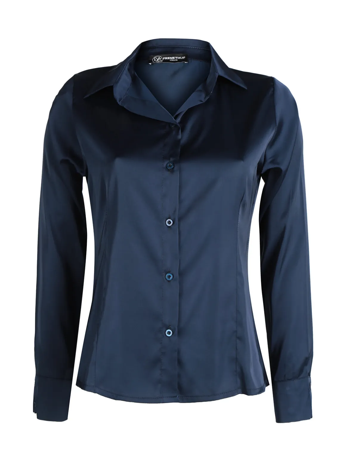 Frenetika Camicia donna effetto raso con cravattino