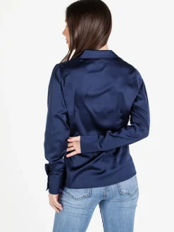 Frenetika Camicia donna effetto raso con cravattino