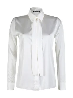 Frenetika Camicia donna effetto raso con cravattino