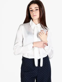 Frenetika Camicia donna effetto raso con cravattino