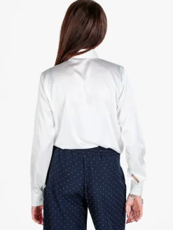 Frenetika Camicia donna effetto raso con cravattino