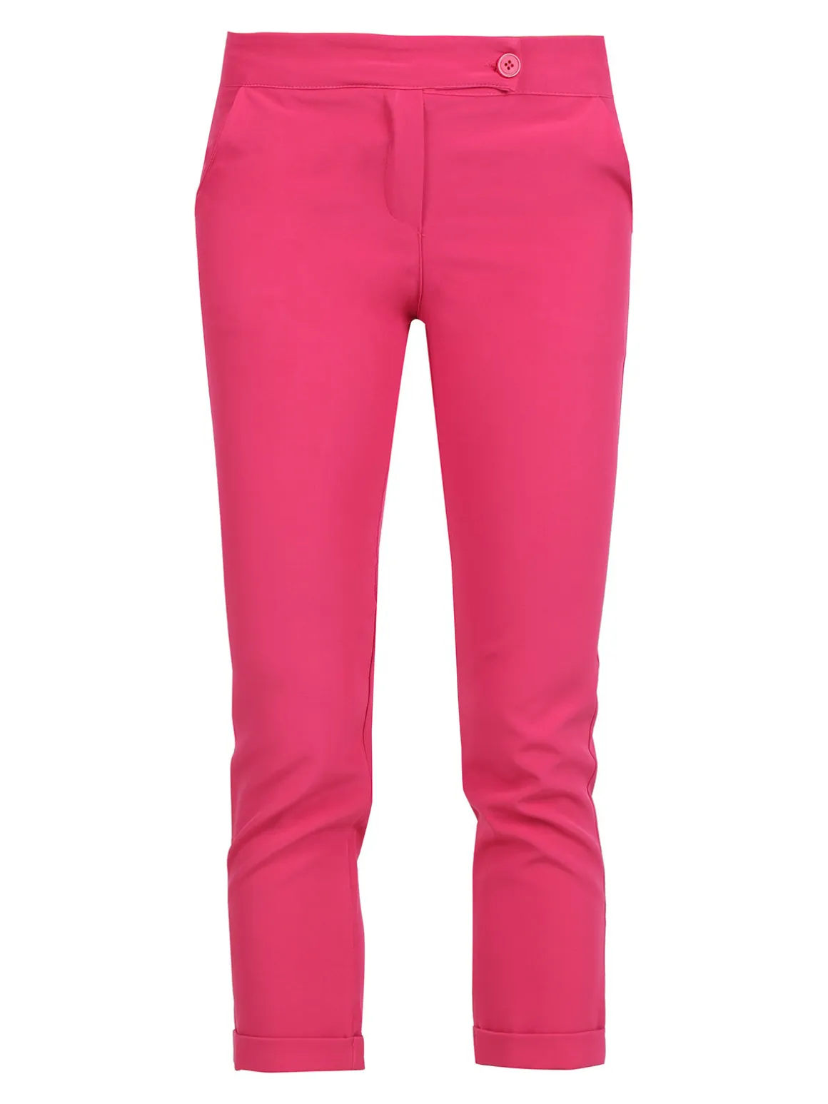 Frenetika Pantaloni classici da donna a gamba dritta con risvolto finale