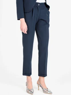 Frenetika Pantaloni classici da donna con risvolto