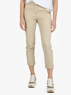 Frenetika Pantaloni classici da donna a gamba dritta con risvolto finale