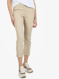 Frenetika Pantaloni classici da donna a gamba dritta con risvolto finale