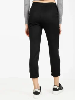 Frenetika Pantaloni classici da donna a gamba dritta con risvolto finale