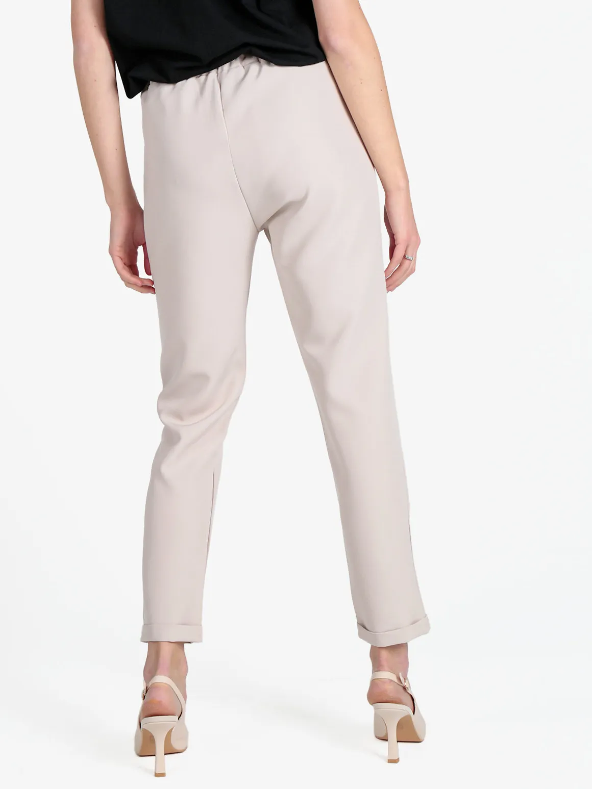 Frenetika Pantaloni classici da donna con risvolto