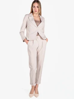 Frenetika Pantaloni classici da donna con risvolto