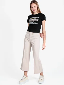 Frenetika Pantaloni da donna crop a palazzo
