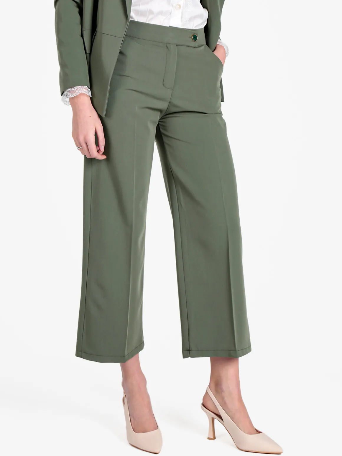 Frenetika Pantaloni da donna crop a palazzo