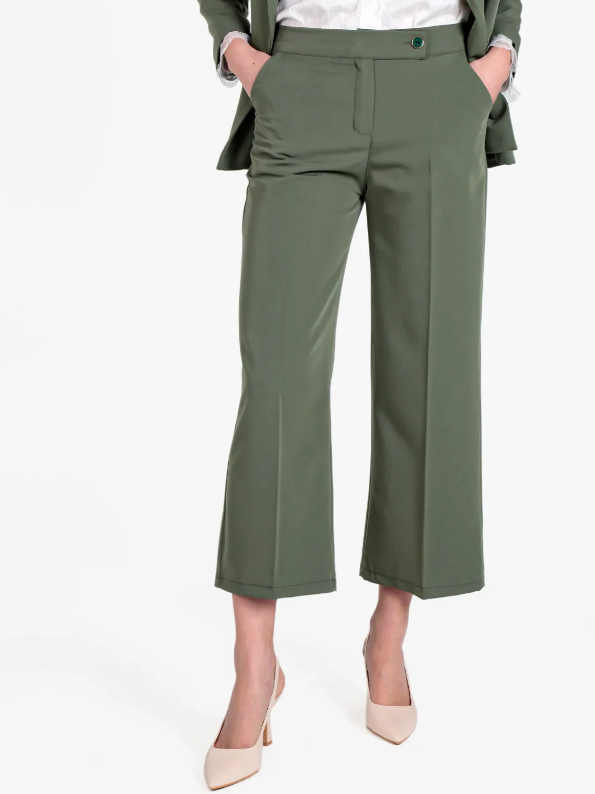 Frenetika Pantaloni da donna crop a palazzo
