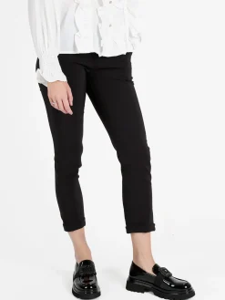 Frenetika Pantaloni da donna modello capri con risvolto