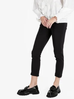 Frenetika Pantaloni da donna modello capri con risvolto