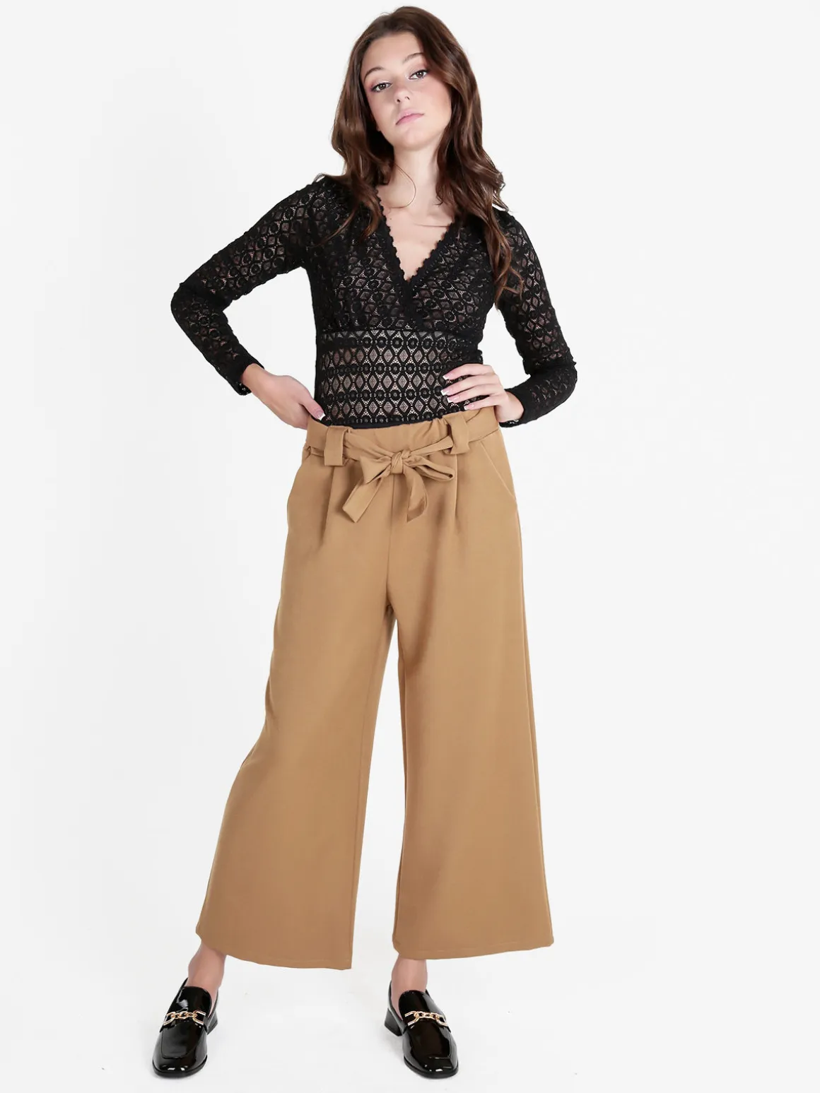 Frenetika Pantaloni donna a palazzo tinta unita