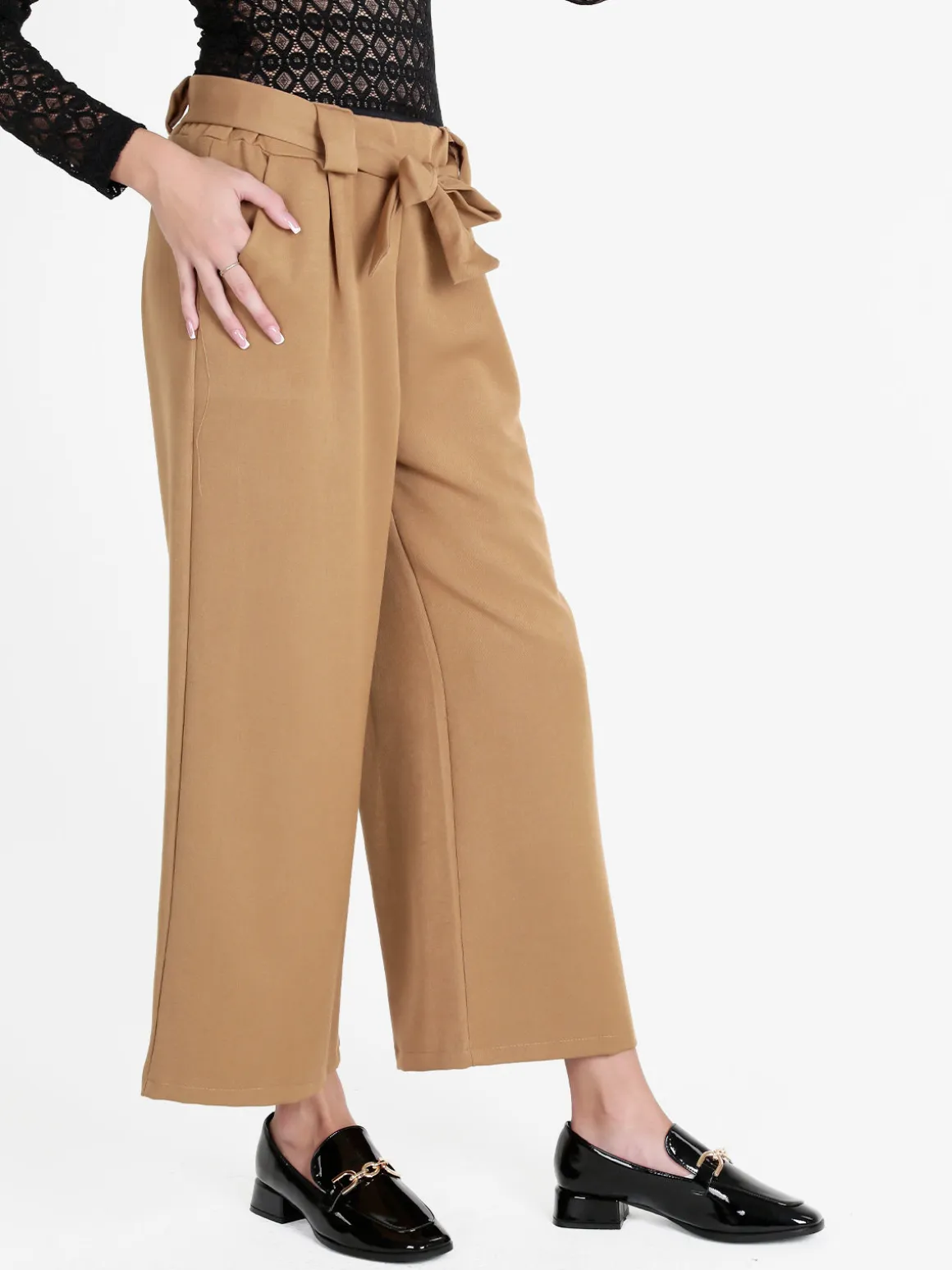 Frenetika Pantaloni donna a palazzo tinta unita