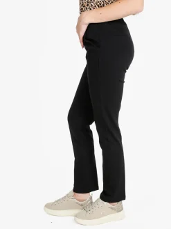 Frenetika Pantaloni donna a sigaretta con elastico in vita - nero