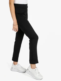 Frenetika Pantaloni donna a sigaretta con risvolto - nero
