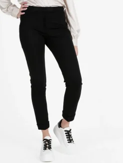 Frenetika Pantaloni donna a sigaretta con risvolto