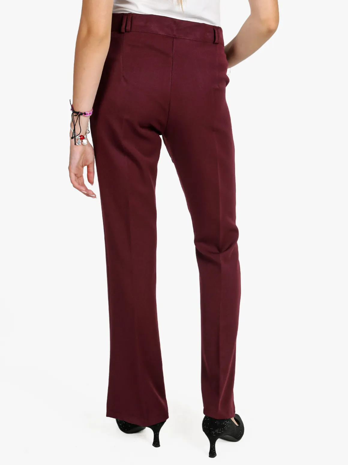 Frenetika Pantaloni donna a zampa - bordeaux