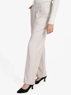 Frenetika Pantaloni donna classici a gamba larga - beige