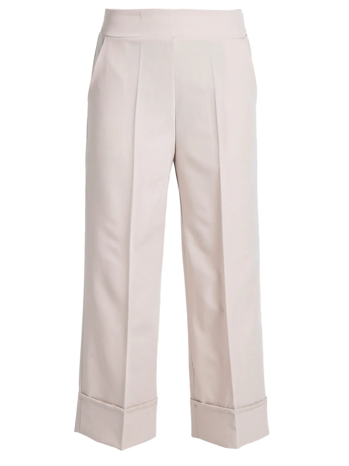 Frenetika Pantaloni donna crop con risvolto alto