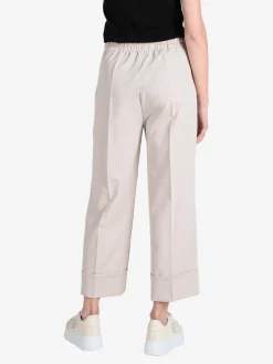 Frenetika Pantaloni donna crop con risvolto alto