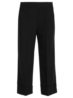 Frenetika Pantaloni donna crop con risvolto alto