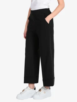 Frenetika Pantaloni donna crop con risvolto alto