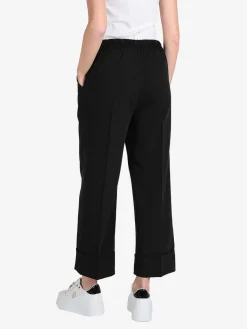 Frenetika Pantaloni donna crop con risvolto alto