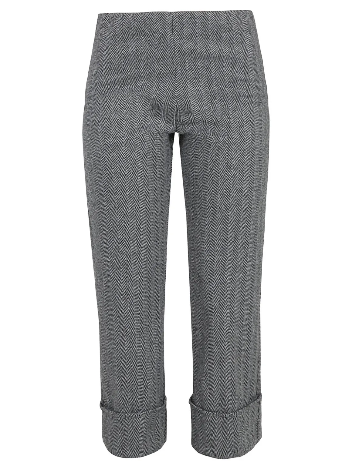 Frenetika Pantaloni donna culotte cropped spigati - grigio