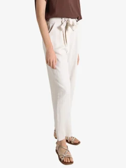 Frenetika Pantaloni donna in misto lino con cintura