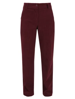 Frenetika Pantaloni donna in velluto a coste - bordeaux