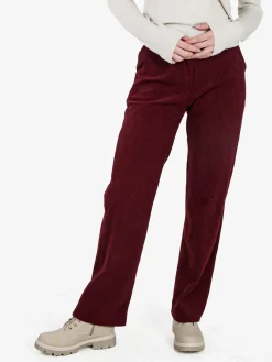 Frenetika Pantaloni donna in velluto a coste - bordeaux