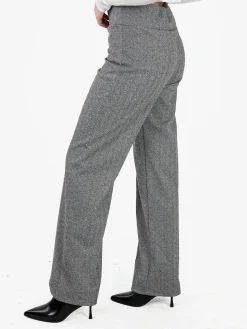 Frenetika Pantaloni donna spigati a vita alta - grigio