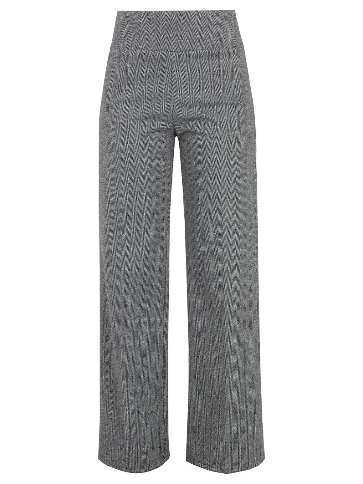 Frenetika Pantaloni donna spigati a vita alta - grigio
