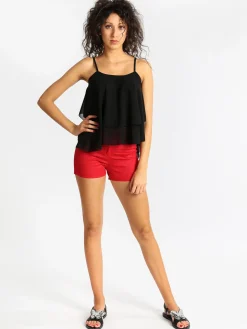 Frenetika Shorts di cotone a vita alta