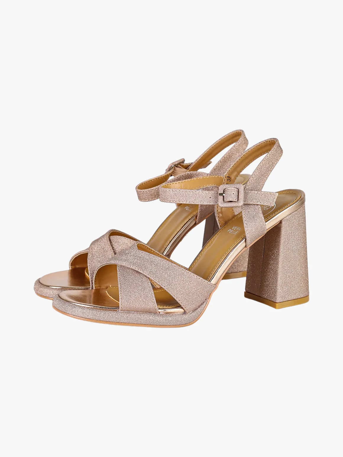 Galia Sandali donna brillantinati con tacco