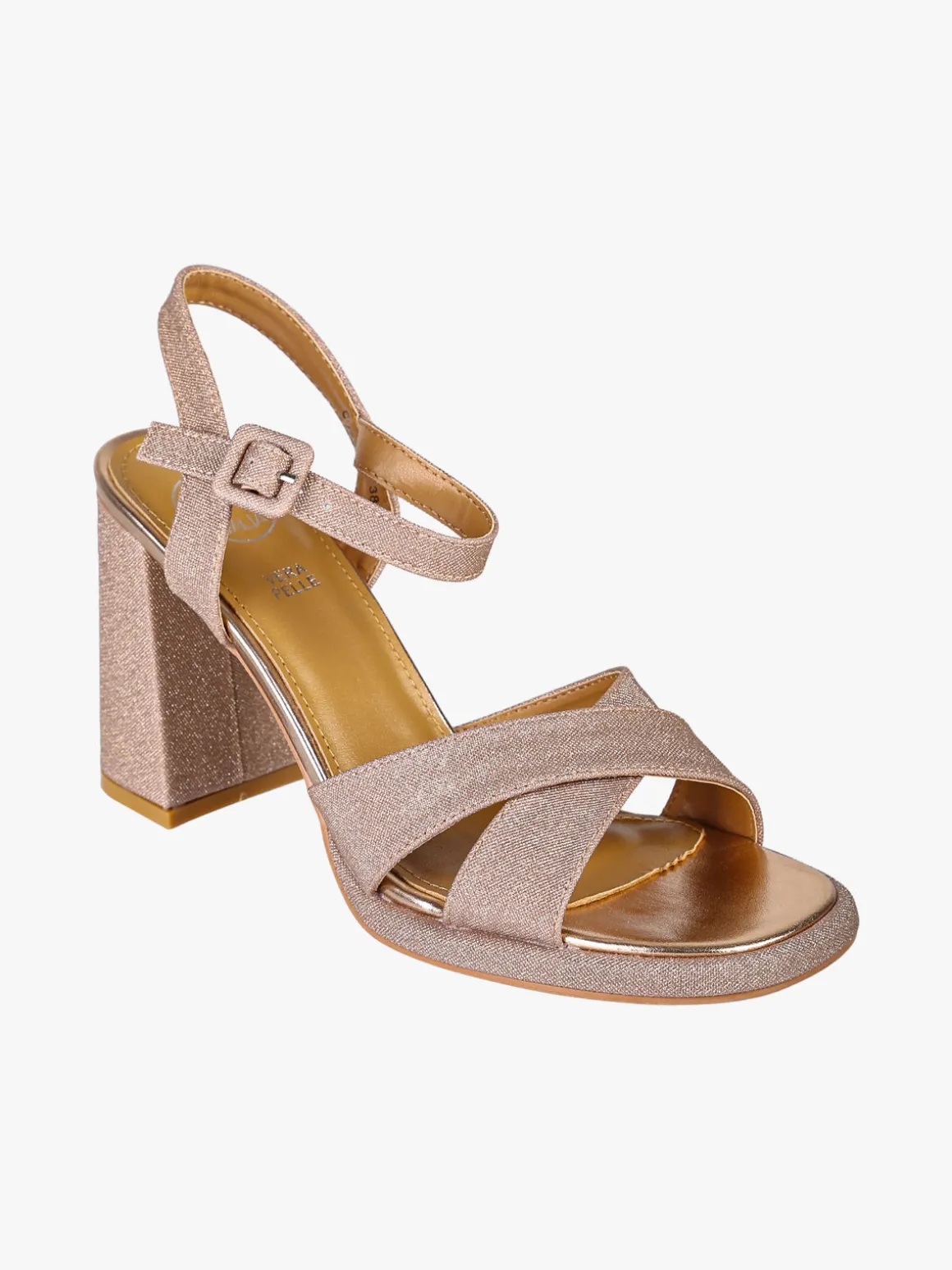 Galia Sandali donna brillantinati con tacco