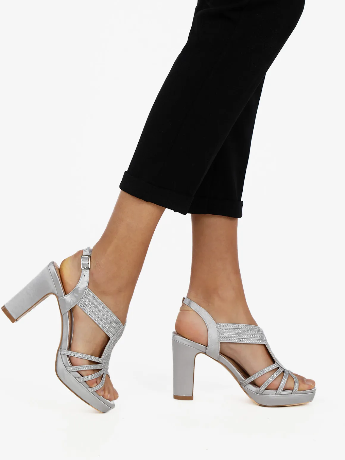 Galia Sandali donna con tacco e plateau