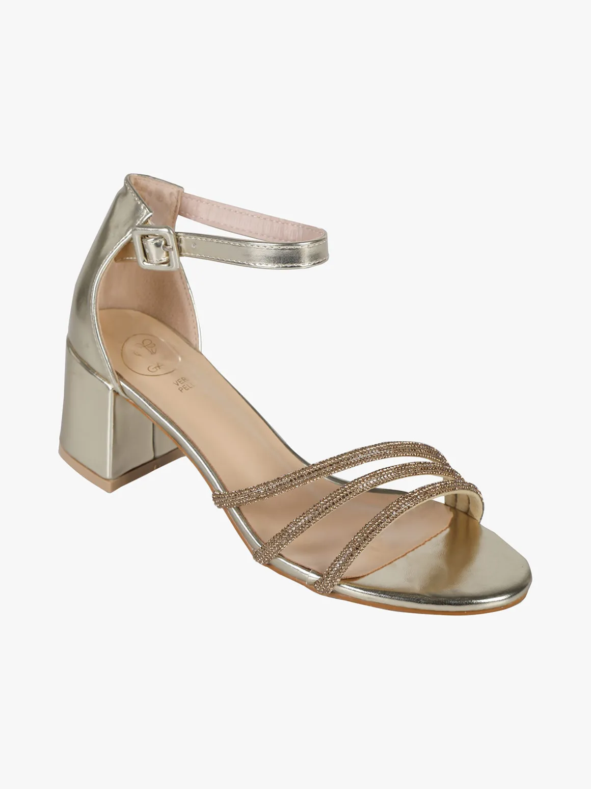 Galia Sandali donna con tacco e fascette di strass